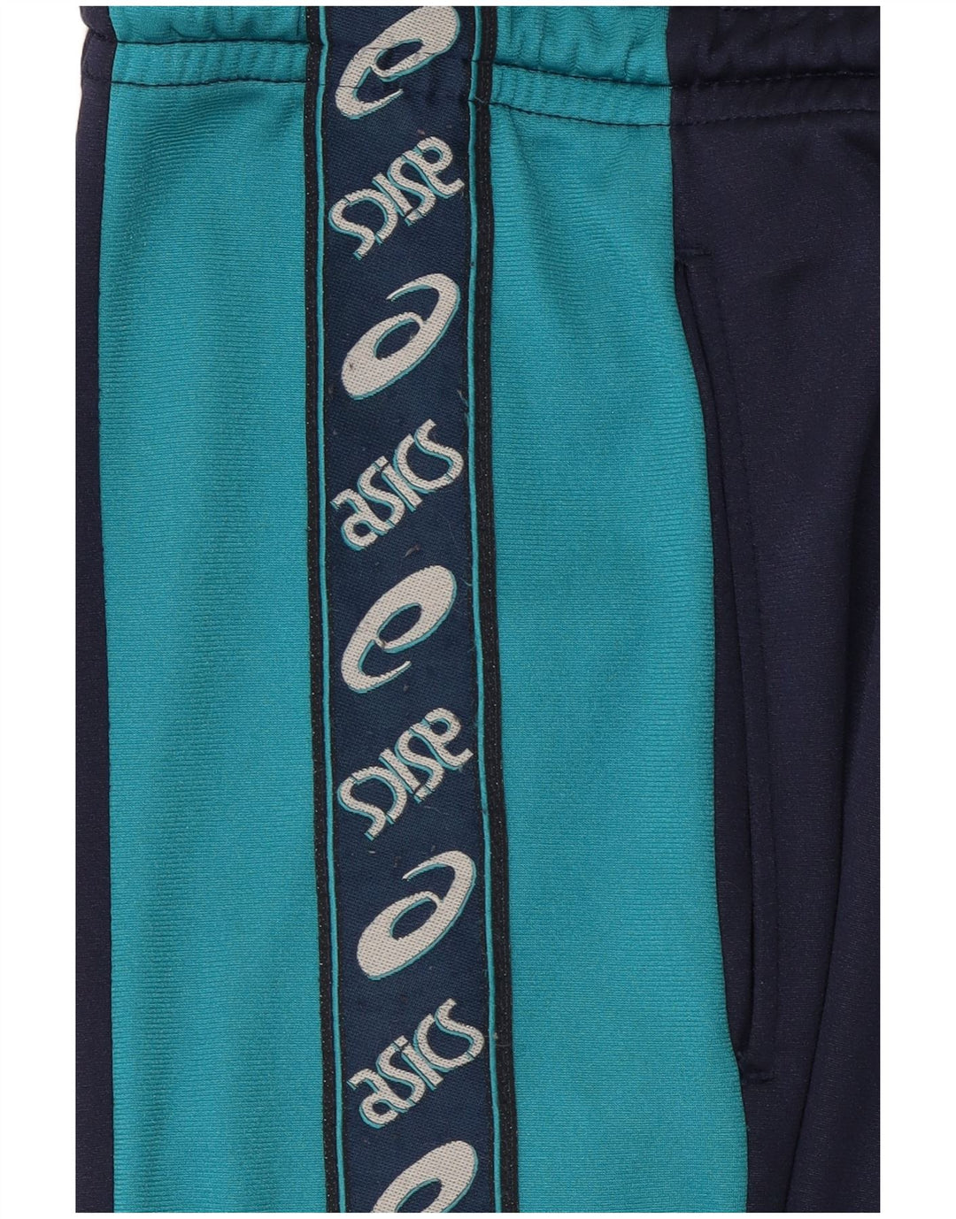 Asics Mens Graphic Tracksuit Trousers XL  Navy Blue Colourblock