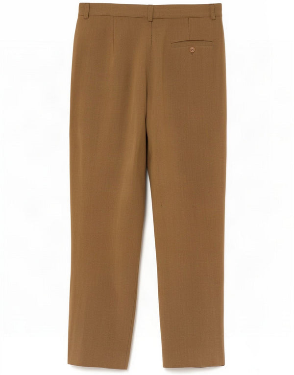 Max Mara Pantalon de costume à chevilles pour femme UK 16 Medium W28 L28 Laine kaki