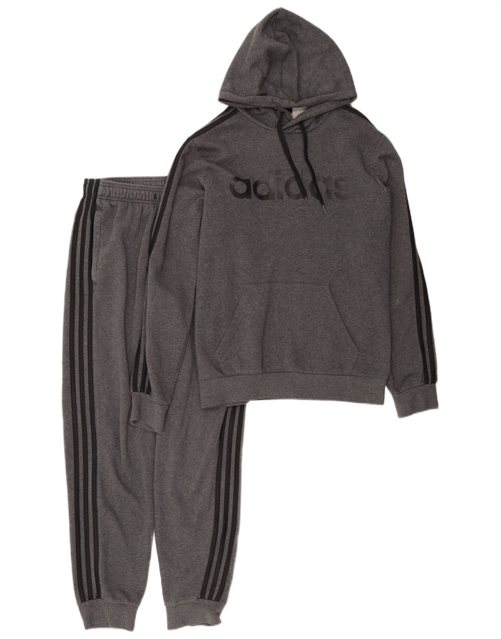 ADIDAS Mens Graphic Full Tracksuit Small  Grey Cotton