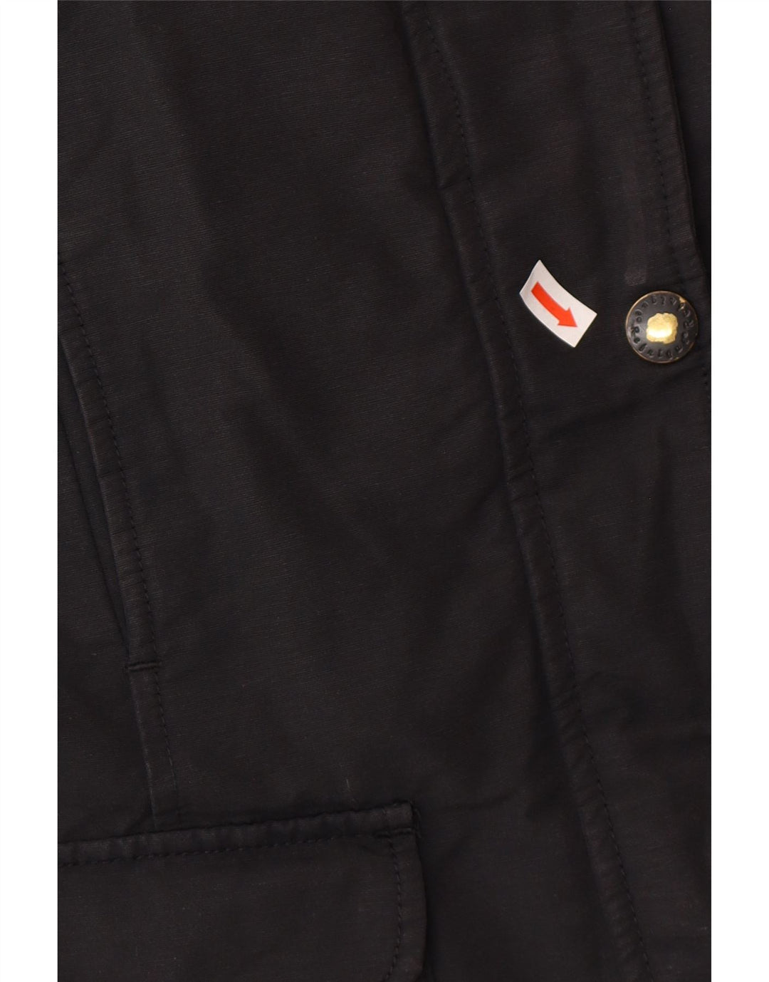Giacca Parka con cappuccio da donna Refrigue UK 10 piccola in cotone nero