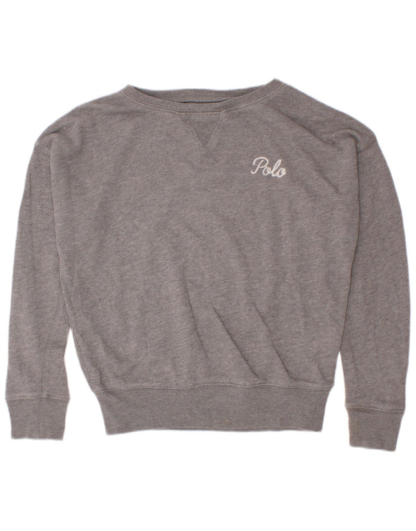 Polo Ralph Lauren Boys Sweatshirt Jumper 6-7 Years Small Grey Cotton