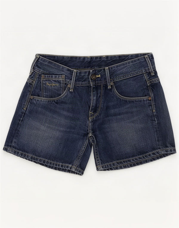 PEPE Jeans Pantaloncini di jeans da donna W25 XS Blu Cotone