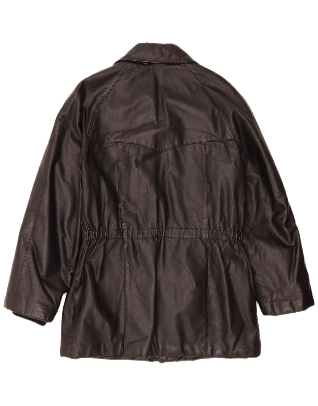 Vintage Mens Leather Jacket IT 48 Medium Black