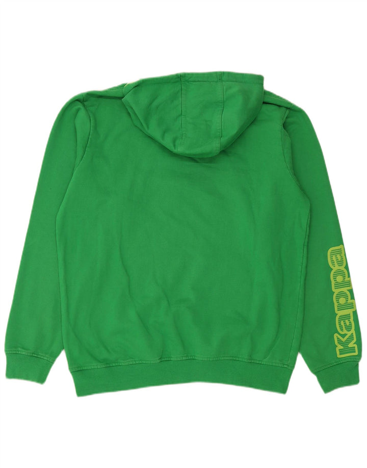 Suéter com capuz gráfico masculino KAPPA grande algodão verde