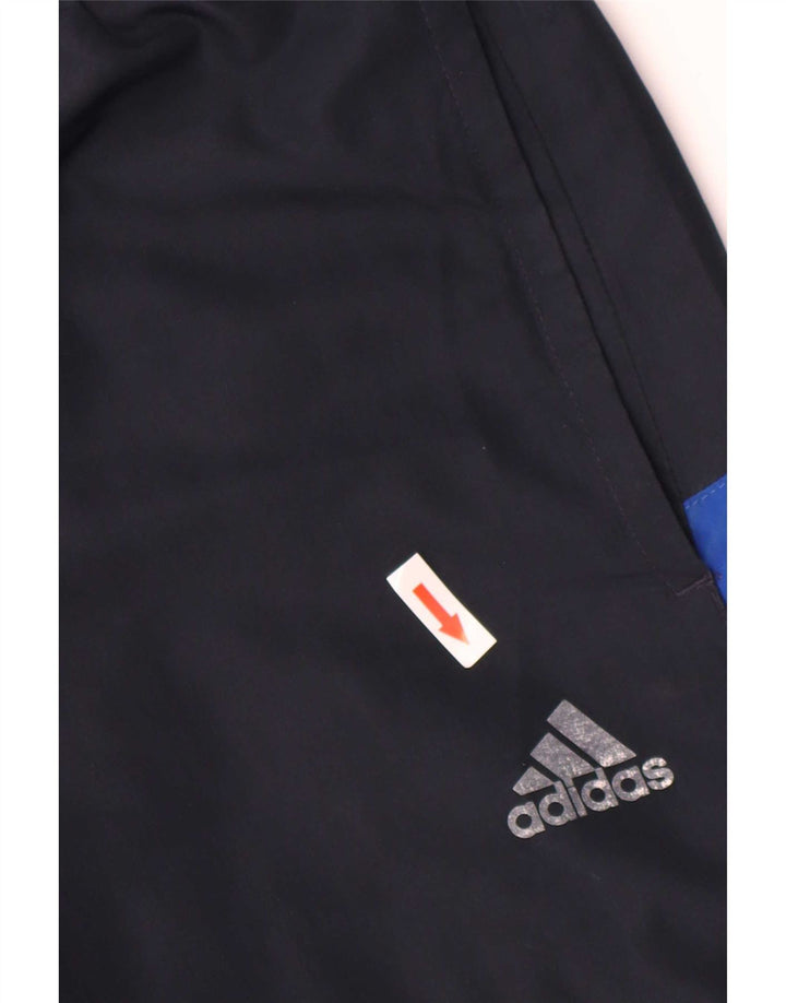 Мужские спортивные брюки Adidas, маленькие темно-синие, полиэстер с цветными блоками