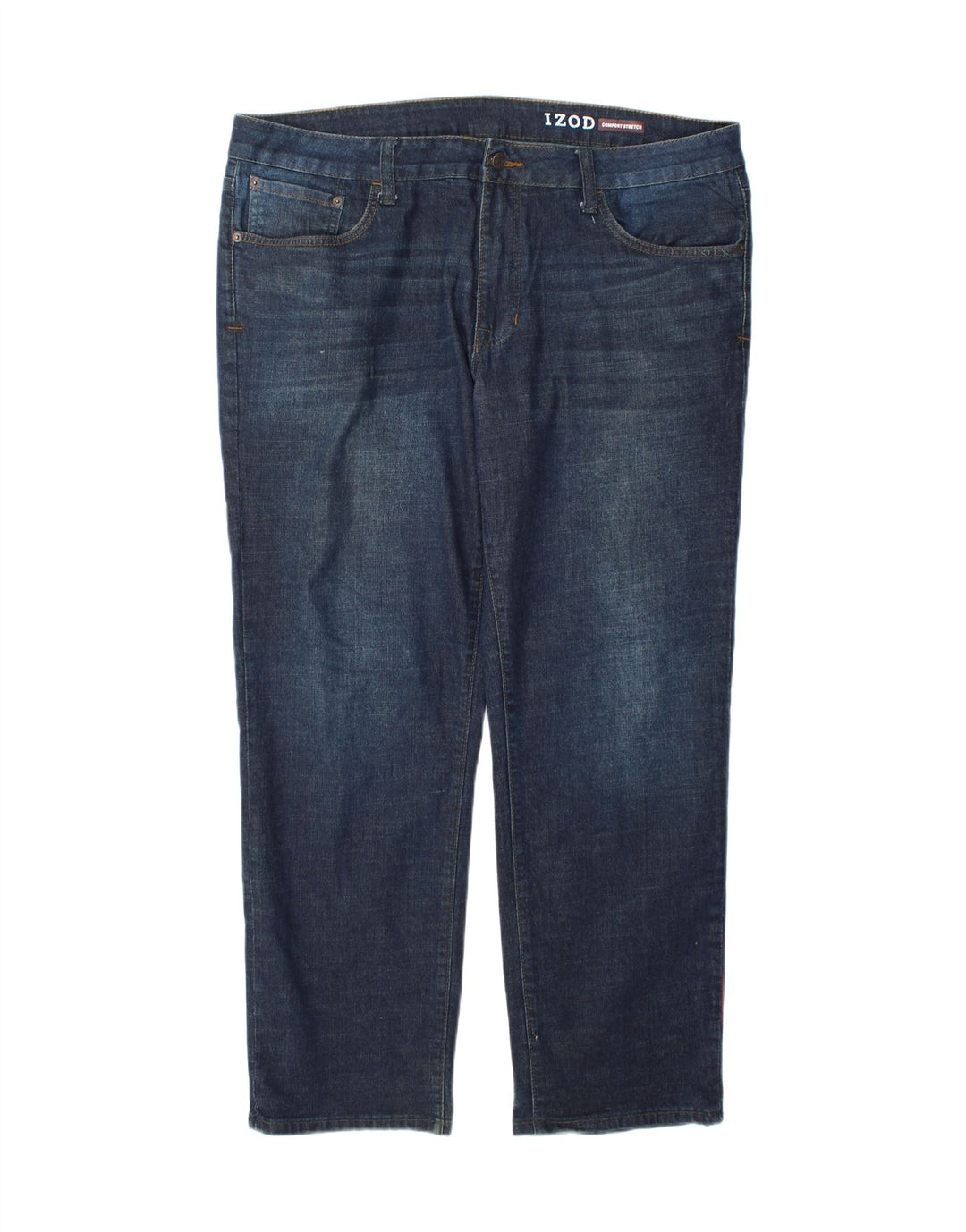 IZOD Mens Straight Jeans W38 L30 Navy Blue Cotton Vintage Izod and Second-Hand Izod from Messina Hembry 