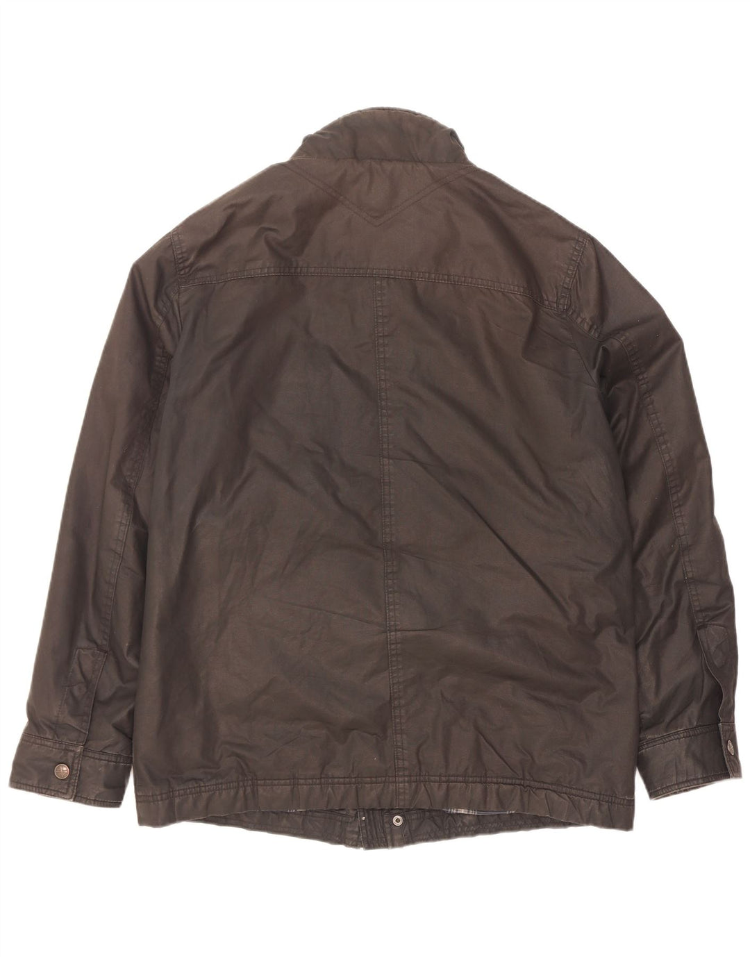 Crew Clothing Mens Waxed Cotton Jacket UK 38 Medium Black Cotton