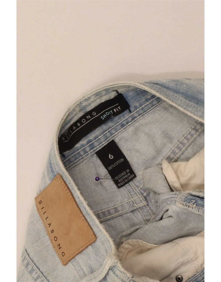 Billabong Womens Distressed Denim Shorts US 6 Medium W30 Blue Cotton