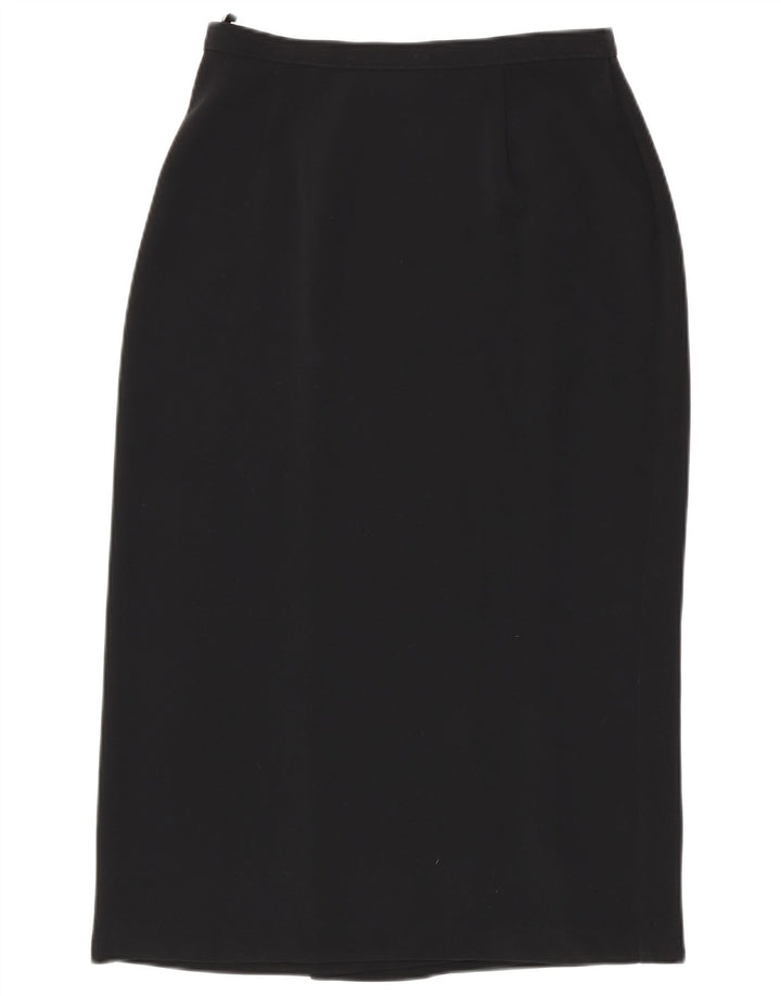 Marks & Spencer Womens Wrap Skirt UK 12 Medium W28 Black Polyester
