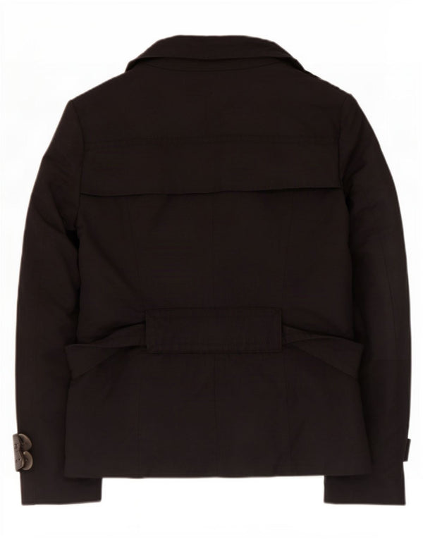 Cappotto da marinaio da donna Zara UK 12 cotone nero medio