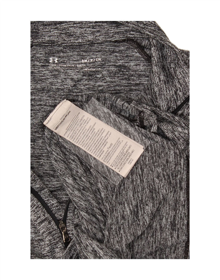 UNDER ARMOUR Womens Heat Gear Pullover Tracksuit Top UK 10 Small Grey Vintage Under Armour and Second-Hand Under Armour from Messina Hembry 
