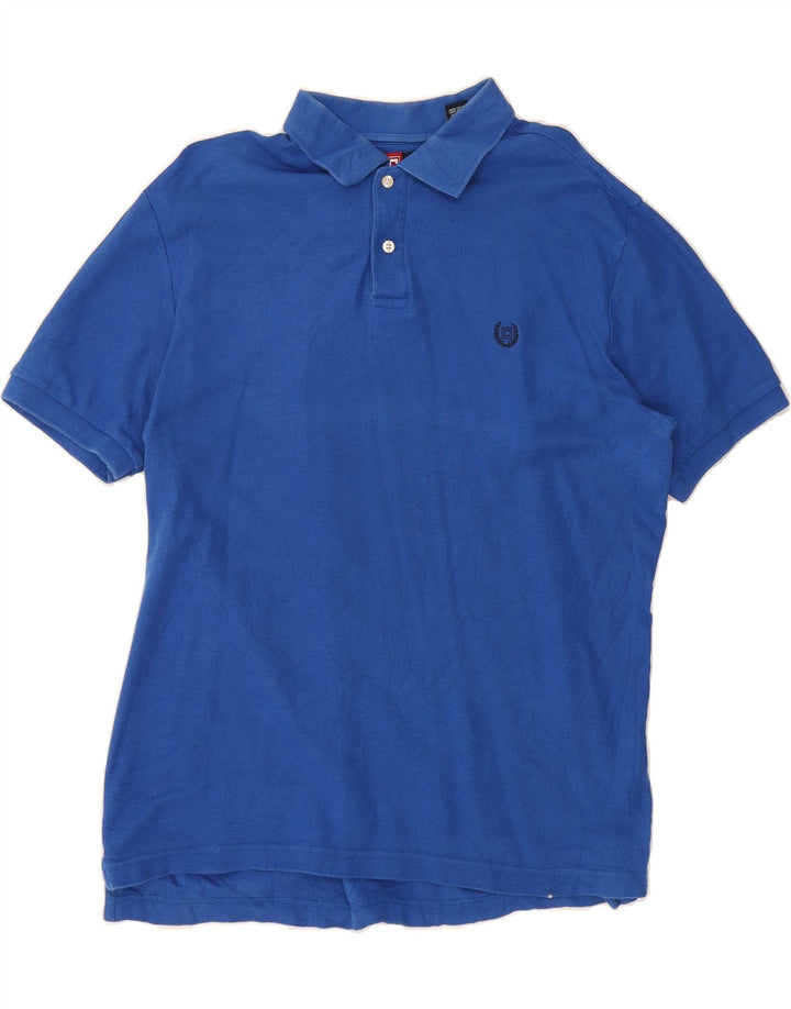 CHAPS Mens Polo Shirt Large Blue Cotton Vintage Chaps and Second-Hand Chaps from Messina Hembry 