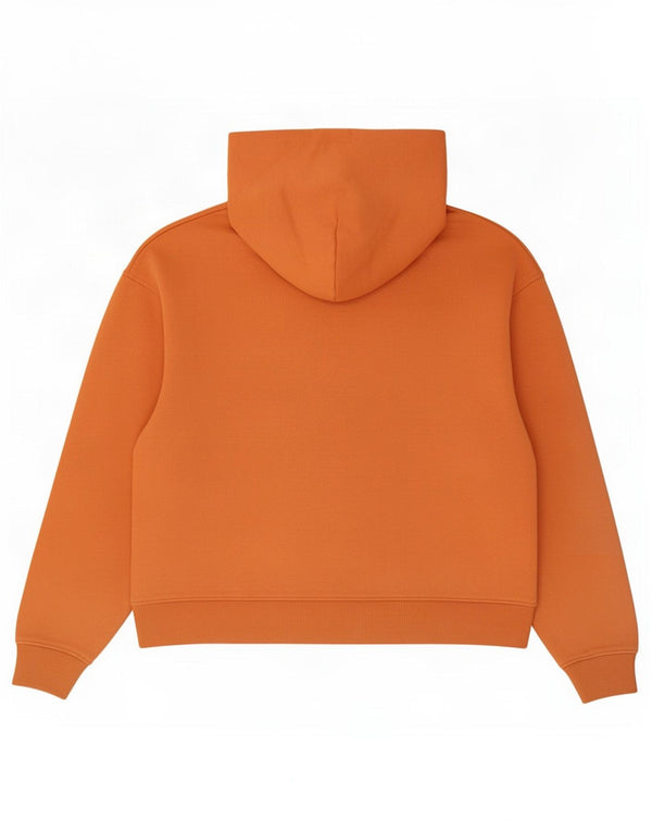 Calvin Klein Jeans Womens Hoodie Jumper UK 16 Large Orange Cotton