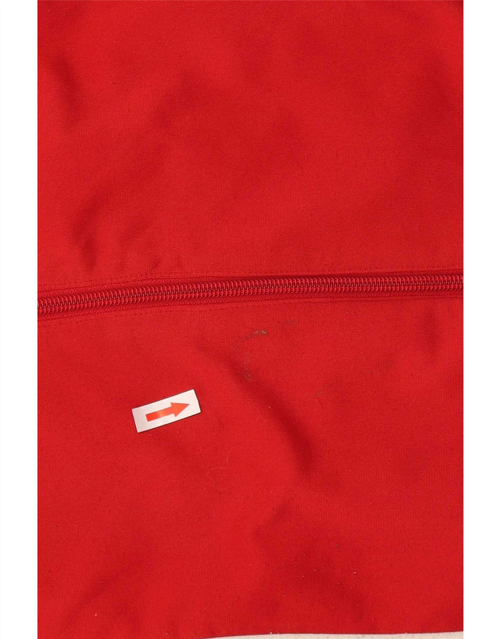 Nike Herren-Trainingsanzug-Oberteiljacke UK 38/40 Mittelrotes Colourblock-Polyester