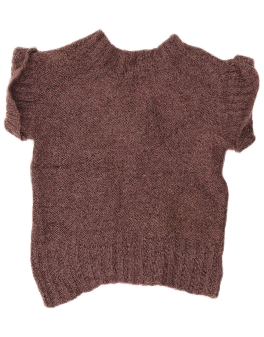 MASSIMO DUTTI Womens V-Neck Jumper Sweater UK 12 Medium Burgundy