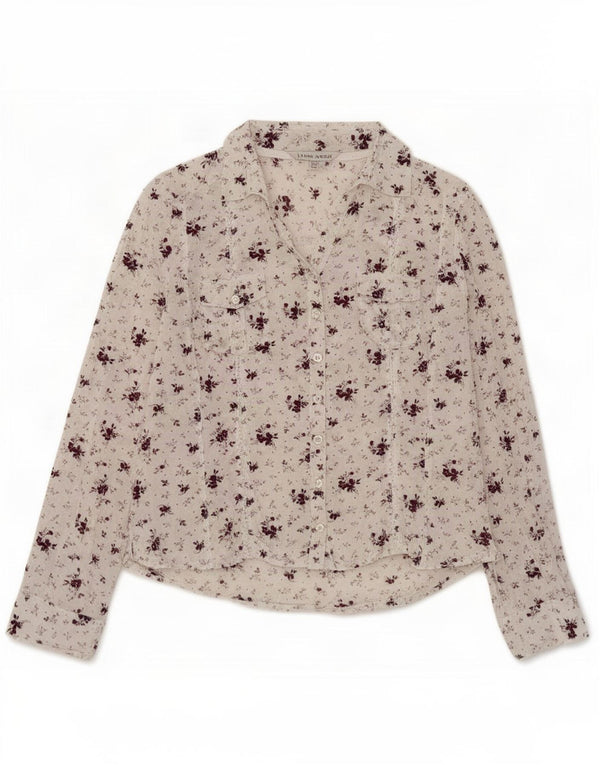 Camicia da donna Laura Ashley UK 12 Medium White Floral