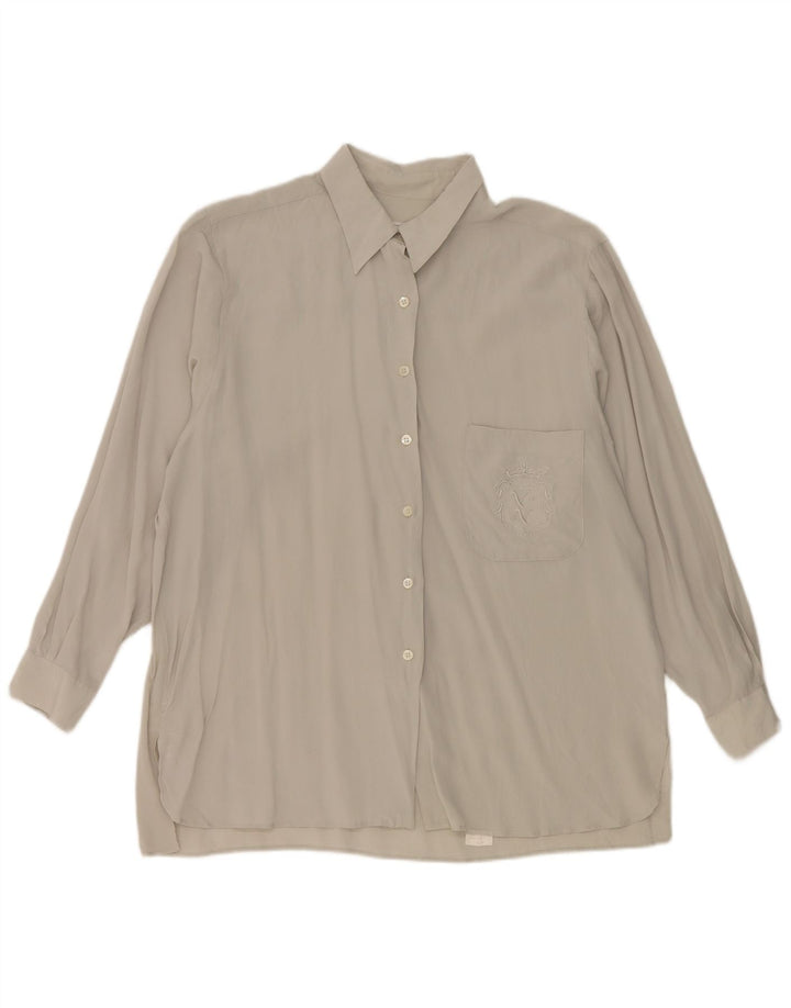 Pancaldi Chemisier Femme UK 18 XL Soie Grise