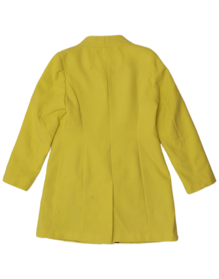 Marks & Spencer Dame 4 Button Longline Blazer Jacket UK 12 Medium Yellow
