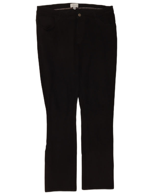 Pantaloni casual slim da donna Jigsaw UK 12 Medium W32 L30 Viscosa nera