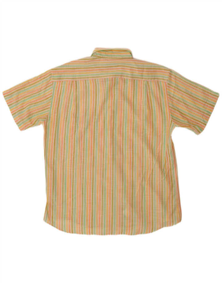 Pierre Cardin Mens Short Sleeve Shirt Size 42 Large Multicoloured Striped