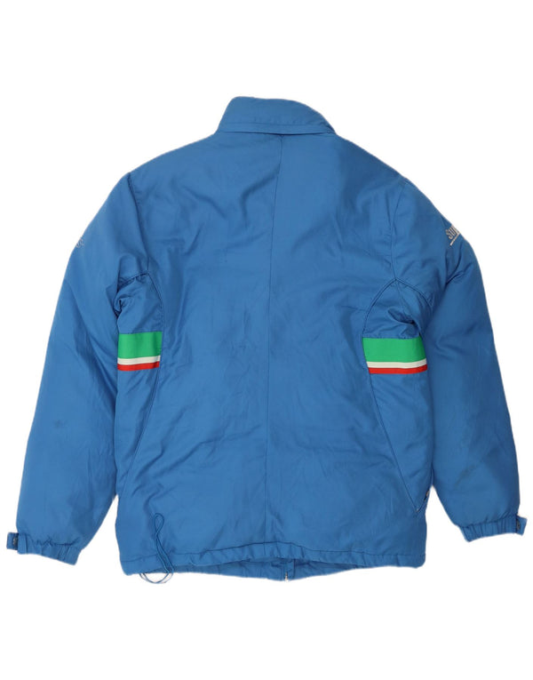 Sergio Tacchini Giacca imbottita grafica da uomo UK 42 XL Blu Colourblock