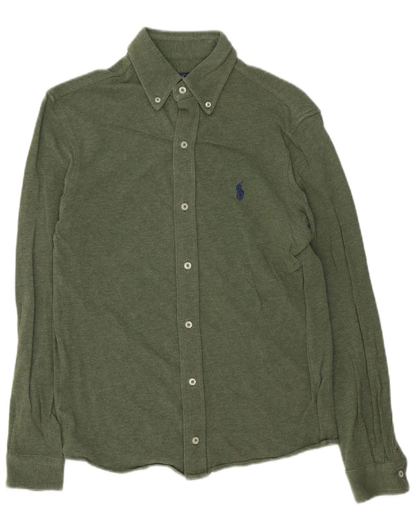 Ralph Lauren Mens Featherweight Mesh Shirt XS Green Cotton