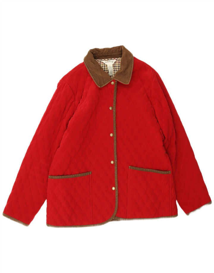 Orvis Chaqueta acolchada extragrande para mujer Reino Unido 16 Poliéster rojo grande