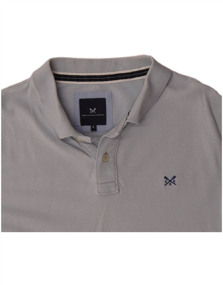CREW CLOTHING Mens Polo Shirt Large Blue Cotton