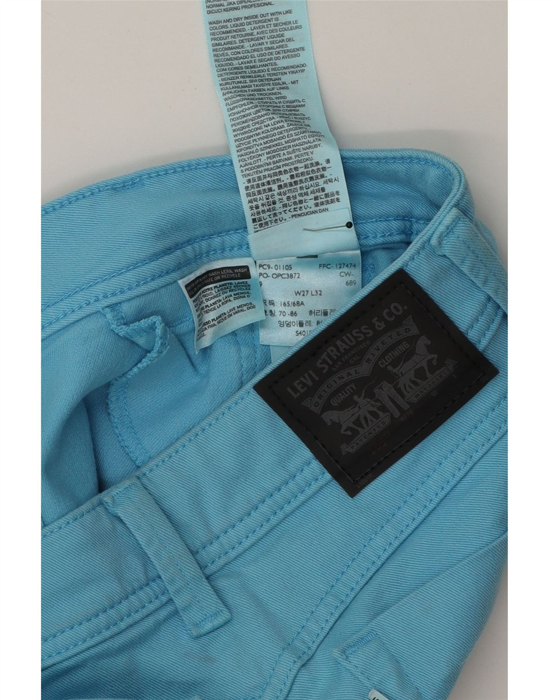 LEVI'S Womens Slim Jeans W27 L32 Blue Cotton Vintage Levi's and Second-Hand Levi's from Messina Hembry 