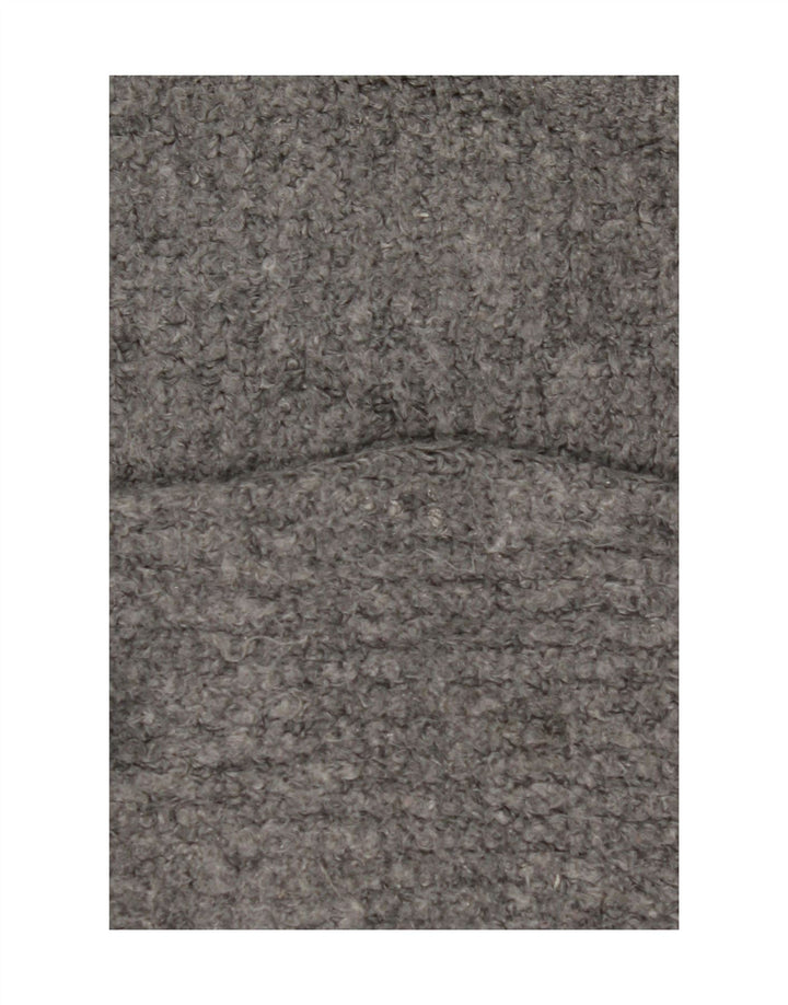Marks & Spencer Womens Crop Crew Neck Jumper Sweater UK 14 Large Grey