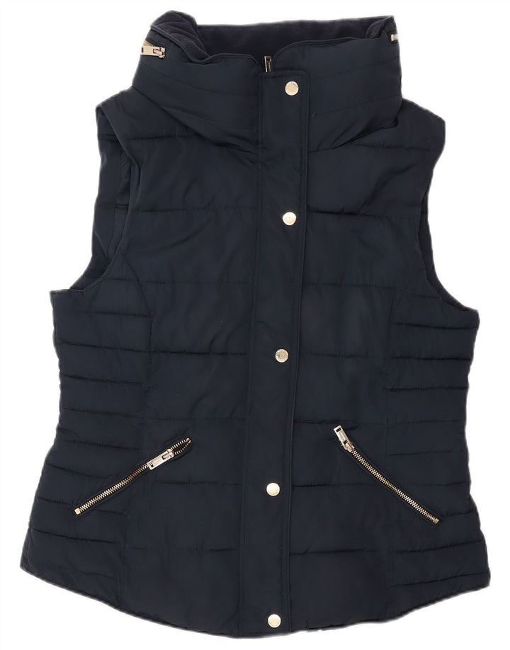 Monsoon Damen Wattierte Weste UK 14 Medium Marineblau Polyester