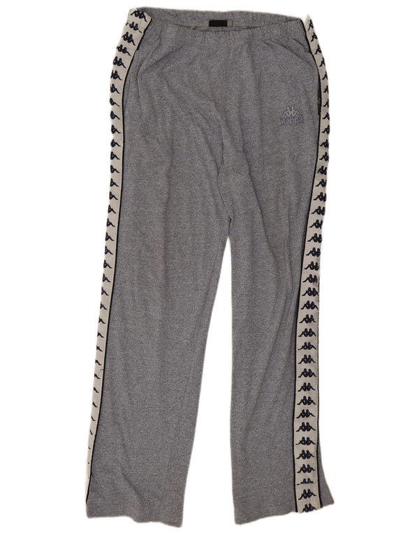 Pantaloni da tuta con grafica Kappa da uomo, grandi, in cotone color block grigio