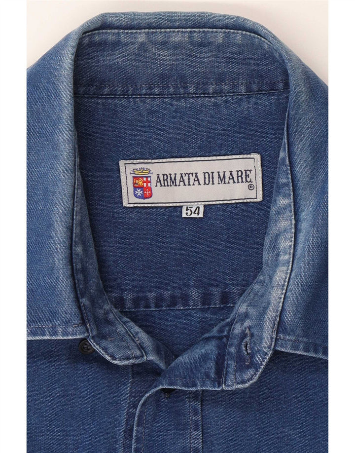 Armata Di Mare Mens Denim Shirt IT 54 XL Blue