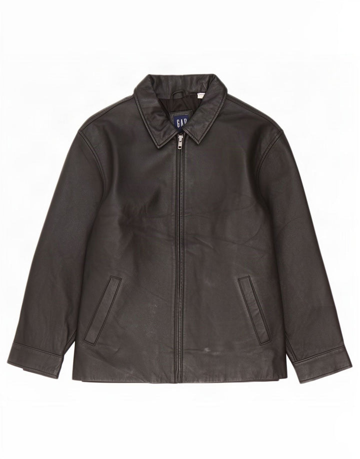 Кожаная куртка Gap Boys 13-14 лет, черная