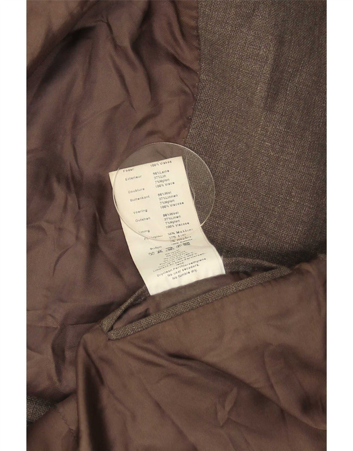 Massimo Dutti Chaqueta Blazer De 3 Botones Para Hombre EU 46 Small Gris Lana
