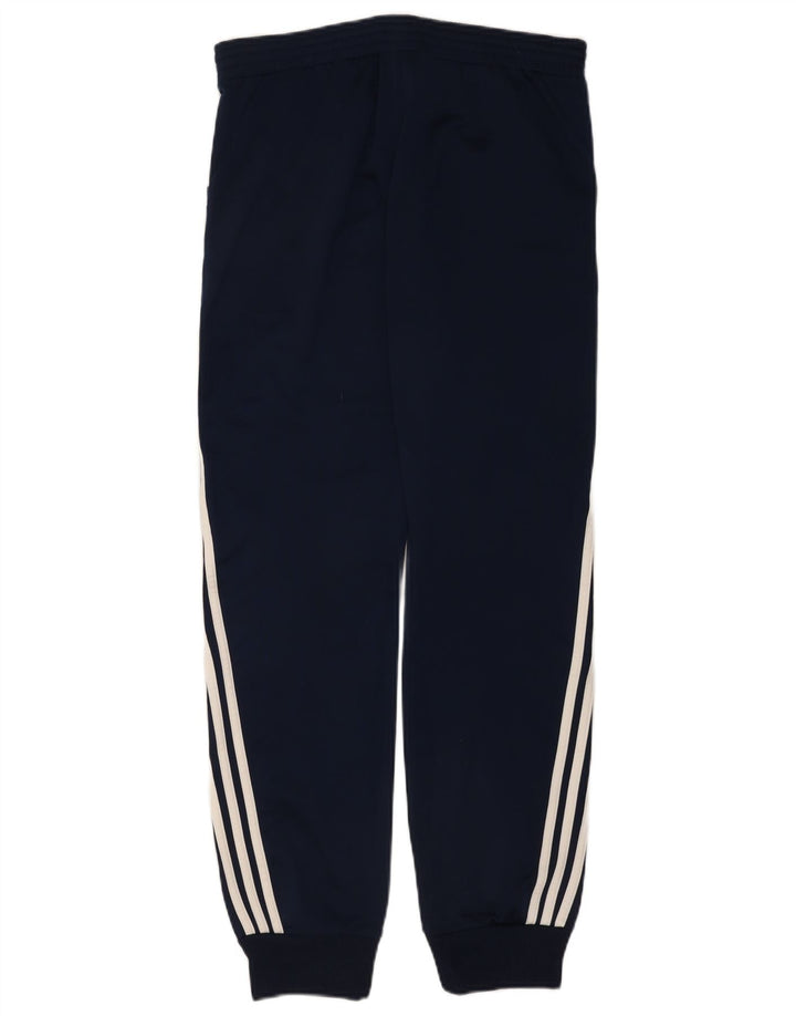 Adidas Womens Tracksuit Trousers Joggers UK 12 Medium Navy Blue Polyester