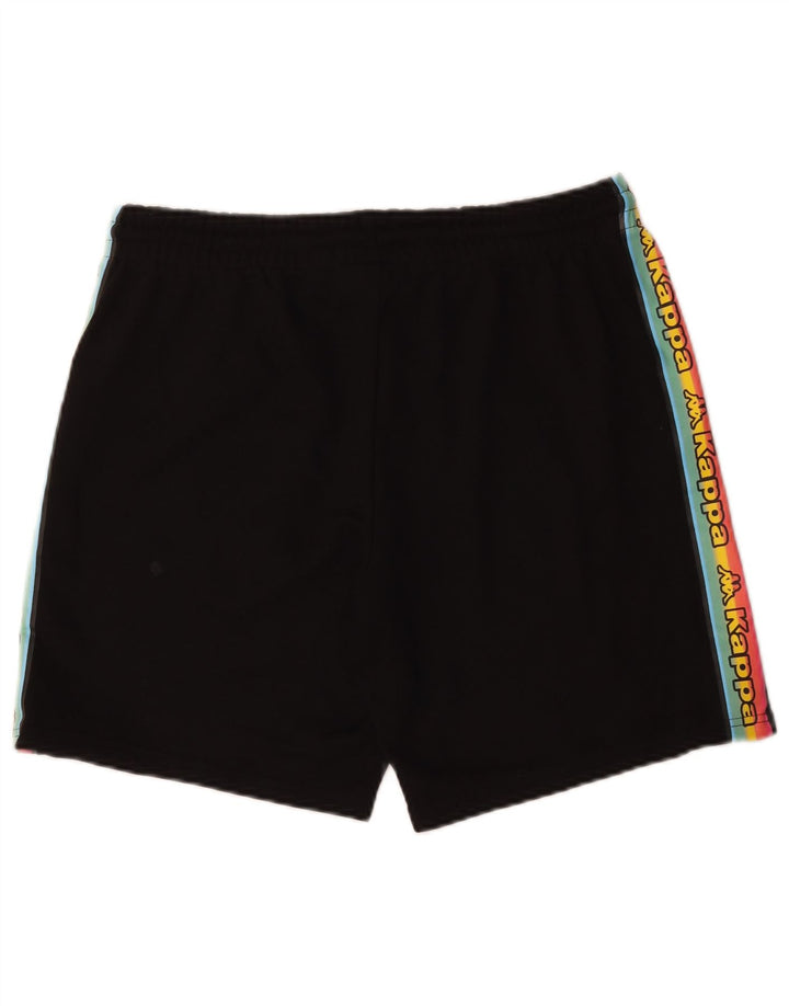 Kappa Mens Graphic Sport Shorts Medium  Black Colourblock Cotton