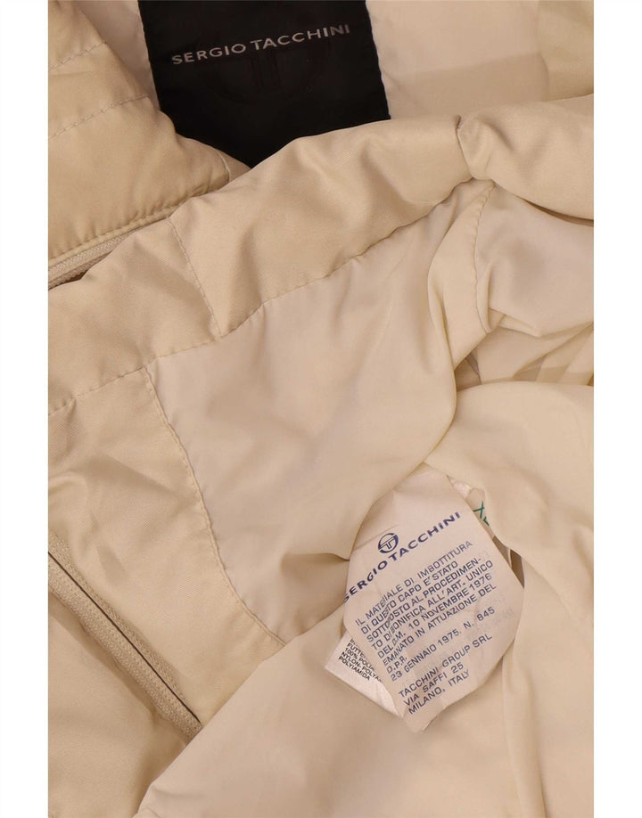 Sergio Tacchini Chaqueta Acolchada Mujer UK 40 XL Poliamida Blanco Roto