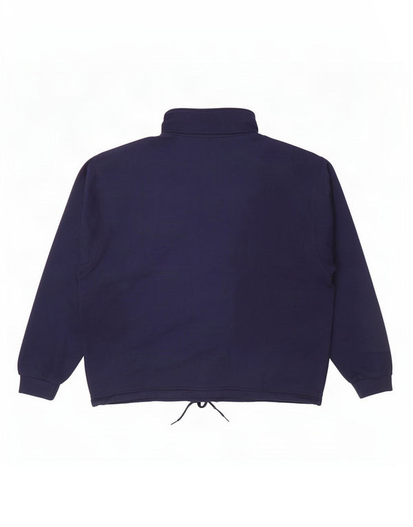 Felpa Champion da uomo con grafica con zip e collo, 2XL, cotone blu navy