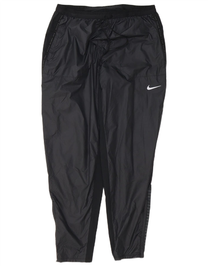 NIKE Mens Storm-Fit Tracksuit Trousers Large  Black Colourblock Polyester