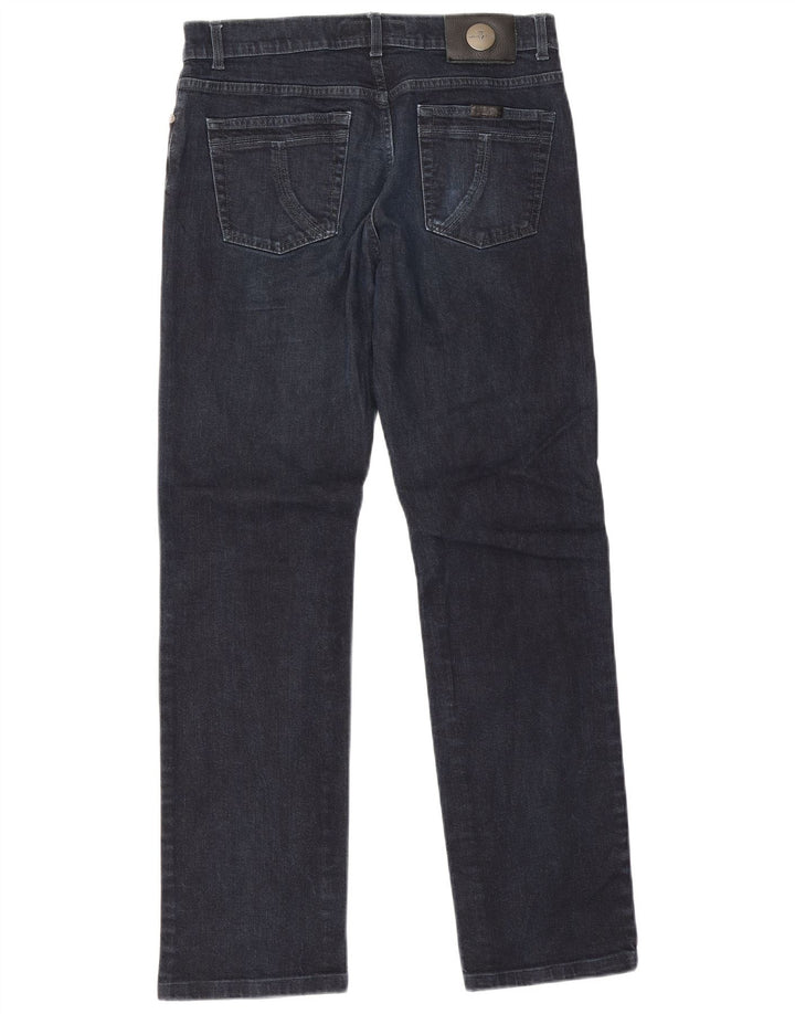 Trussardi Womens Straight Jeans W33 L29 Navy Blue Cotton