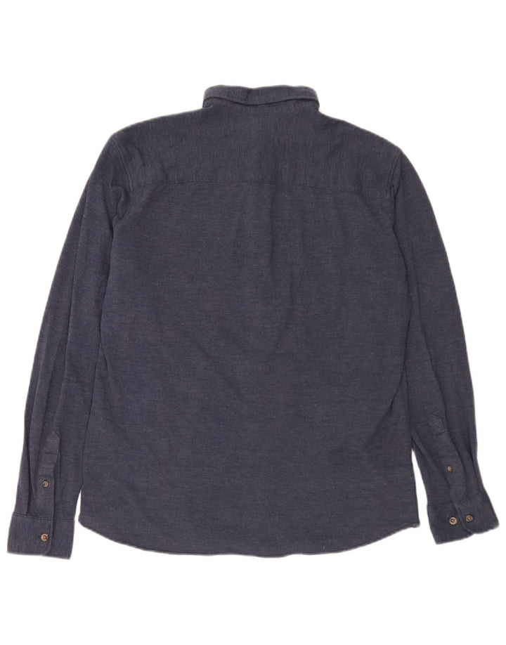 Jack & Jones Mens Shirt Large Navy Blue Cotton