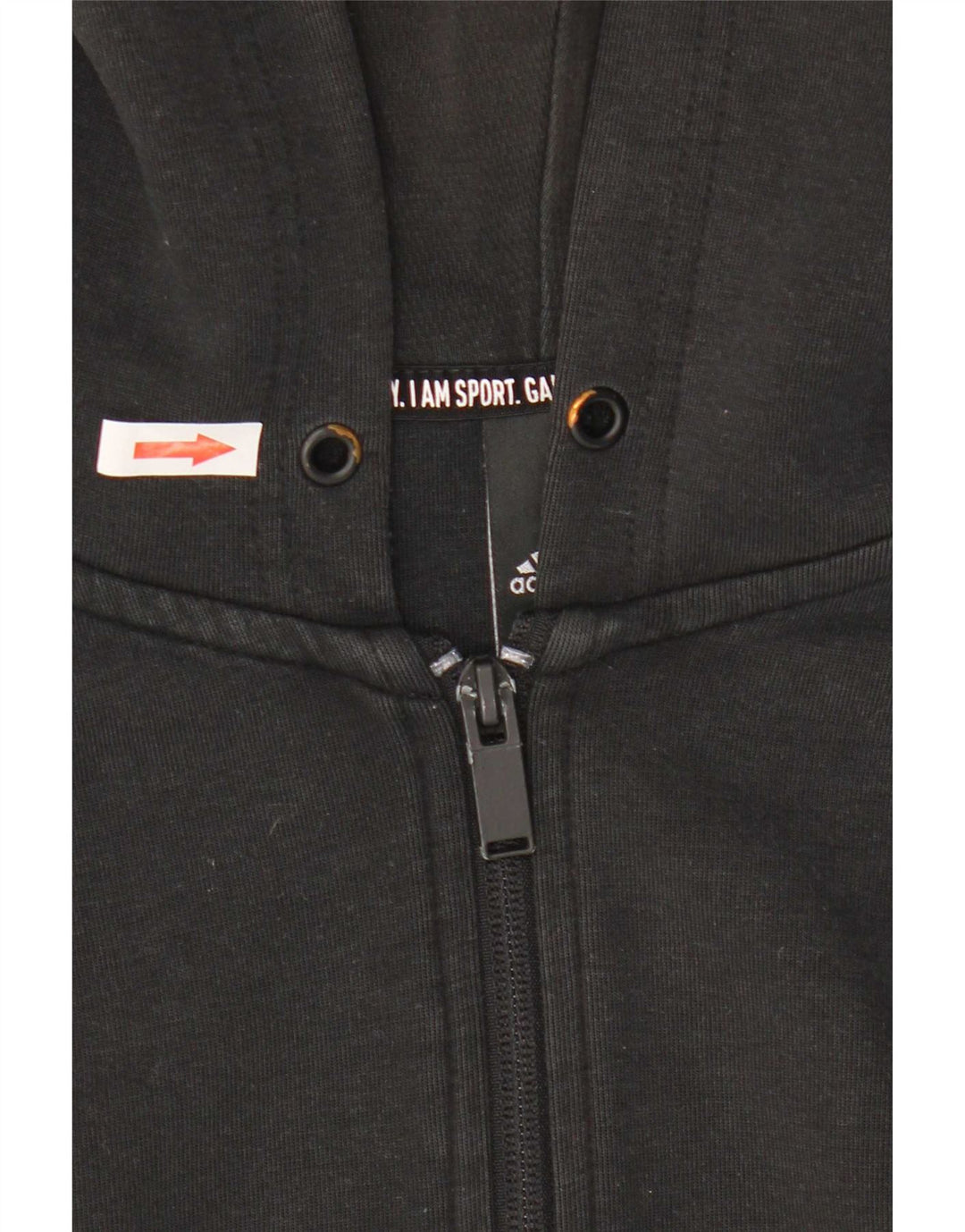 Adidas Mens Zip Hoodie Sweater Medium Black Cotton