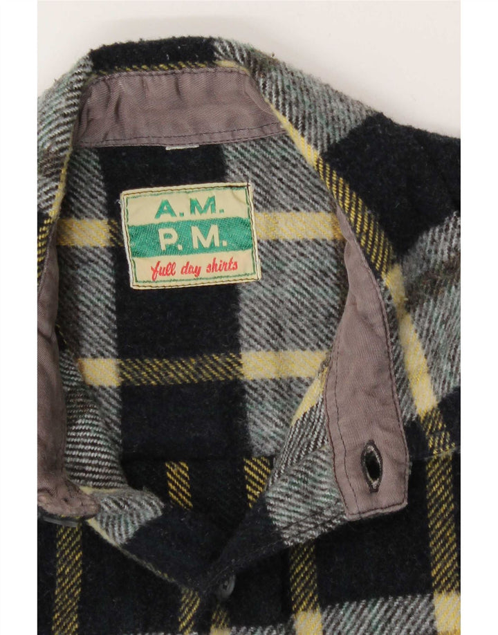 Vintage férfi flanel ing, nagy fekete kockás