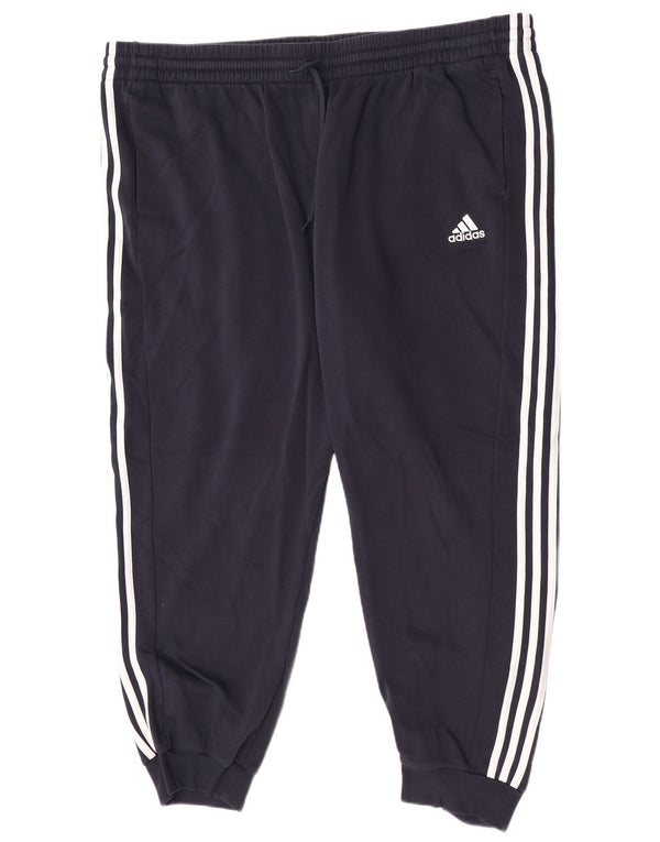 Adidas Mens Tracksuit Trousers Joggers 4XL Navy Blue Cotton