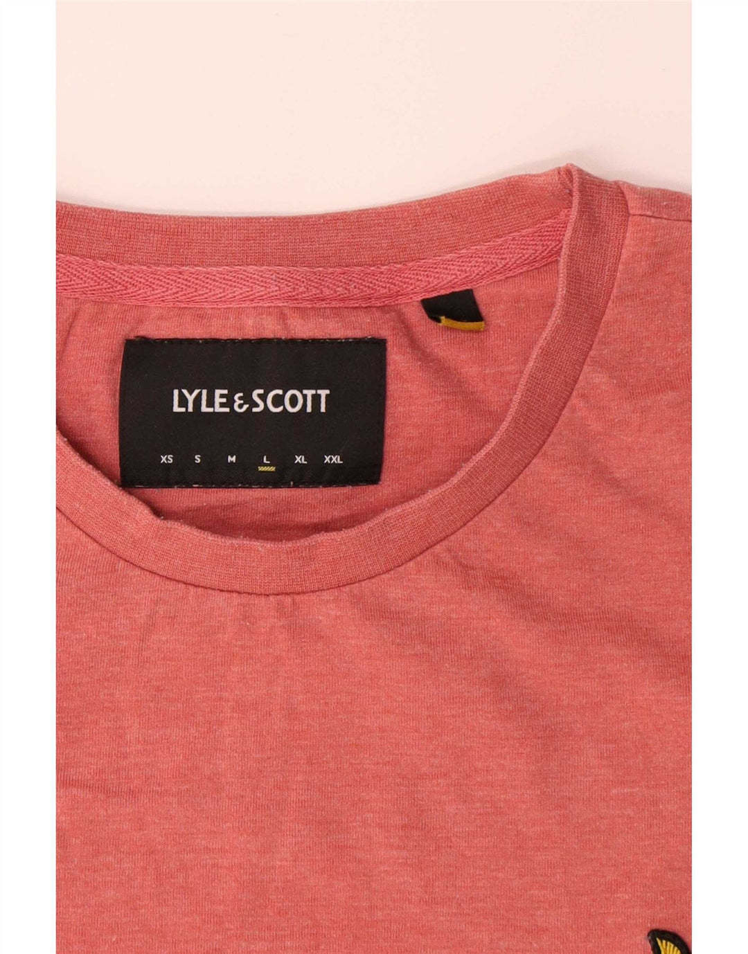 Lyle & Scott Mens T-Shirt Top Large Pink Polyester