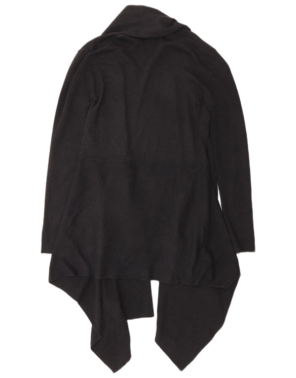 Phase Eight Womens Longline Open Cardigan Sweater UK 14 Medium Black Bomuld