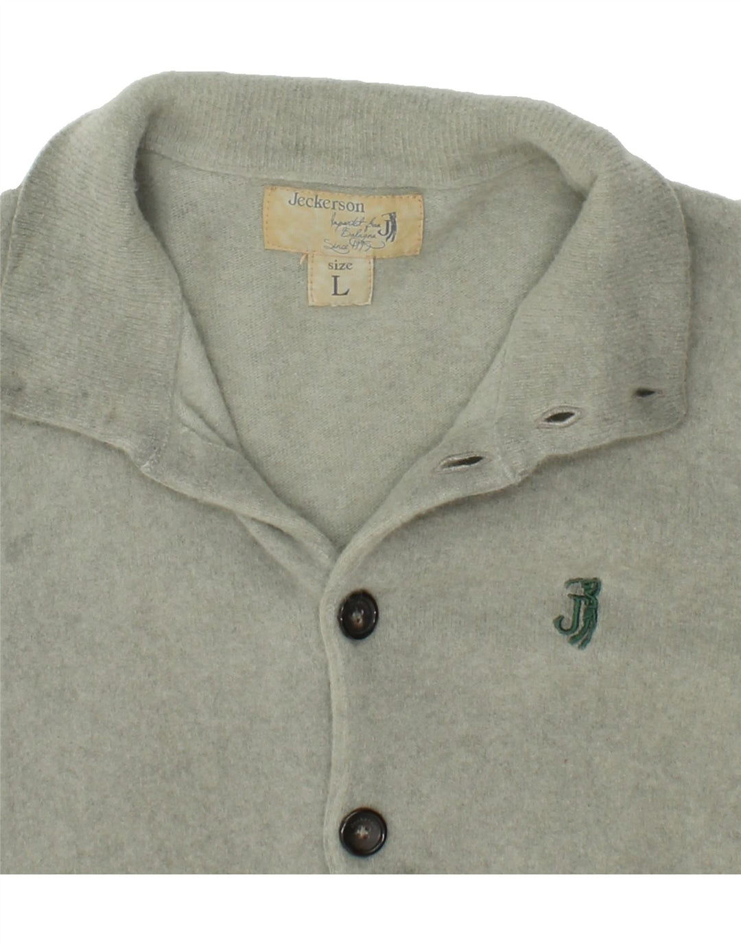 JECKERSON Womens Cardigan Sweater UK 14 Large Grey Vintage Jeckerson and Second-Hand Jeckerson from Messina Hembry 