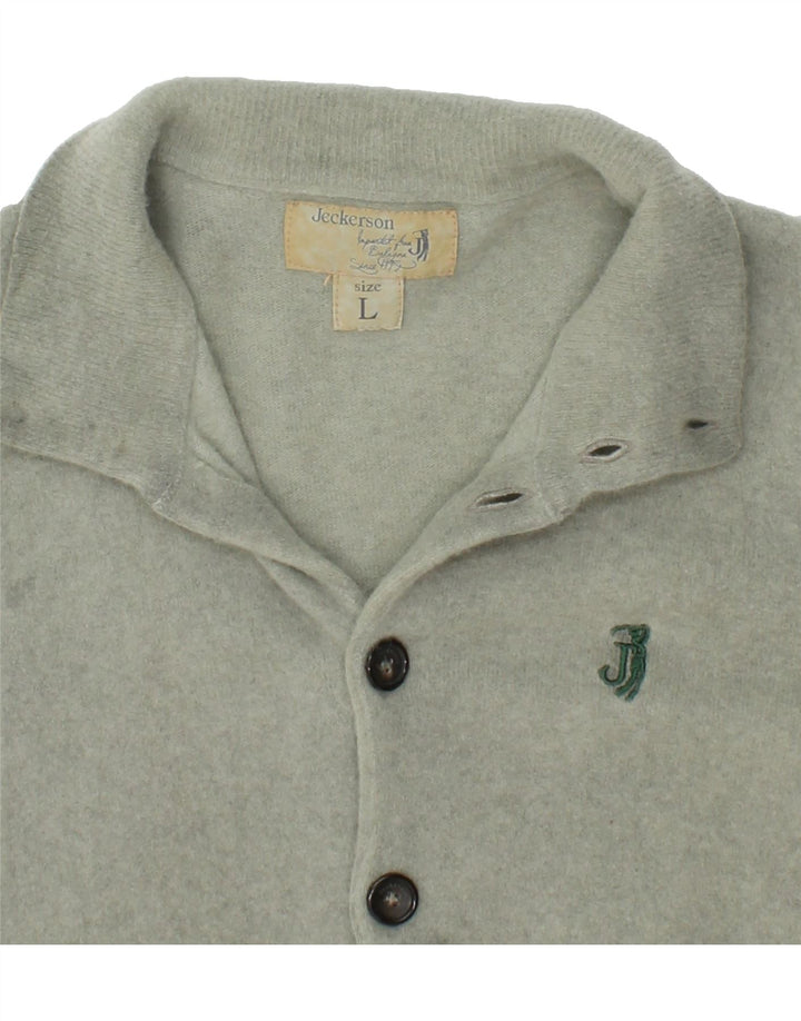 JECKERSON Womens Cardigan Sweater UK 14 Large Grey Vintage Jeckerson and Second-Hand Jeckerson from Messina Hembry 