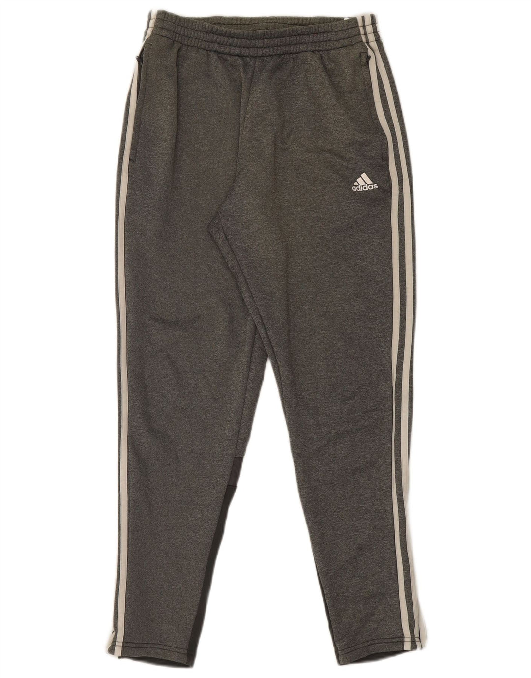Pantaloni da tuta da uomo Adidas in poliestere grigio medio